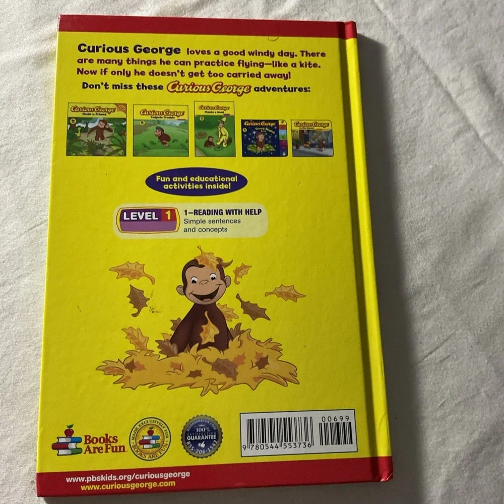 Curious George 5 Reader Book Lot Children's Level 1 Hardcover Readers